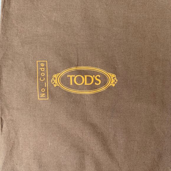 Tod's Designer Dust Bag Brown Drawstring Closure Storage Protection 12”W x 15”H - Picture 4 of 6